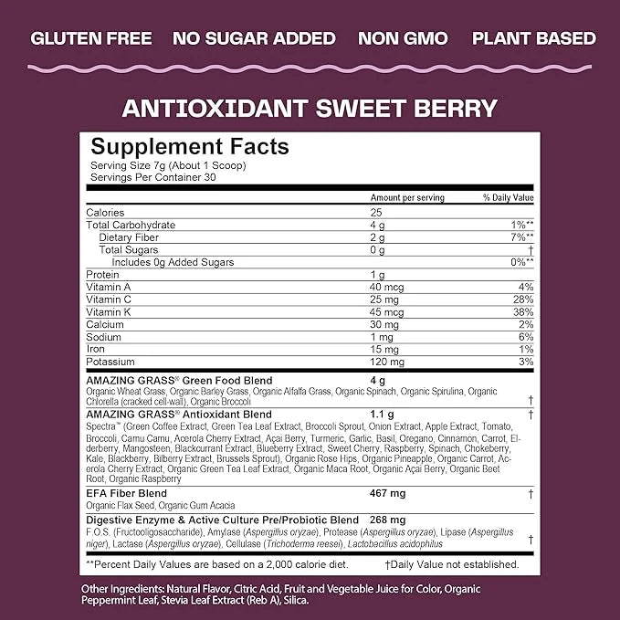 Amazing Grass Greens Superfood Antioxidant: Greens 100 Servings