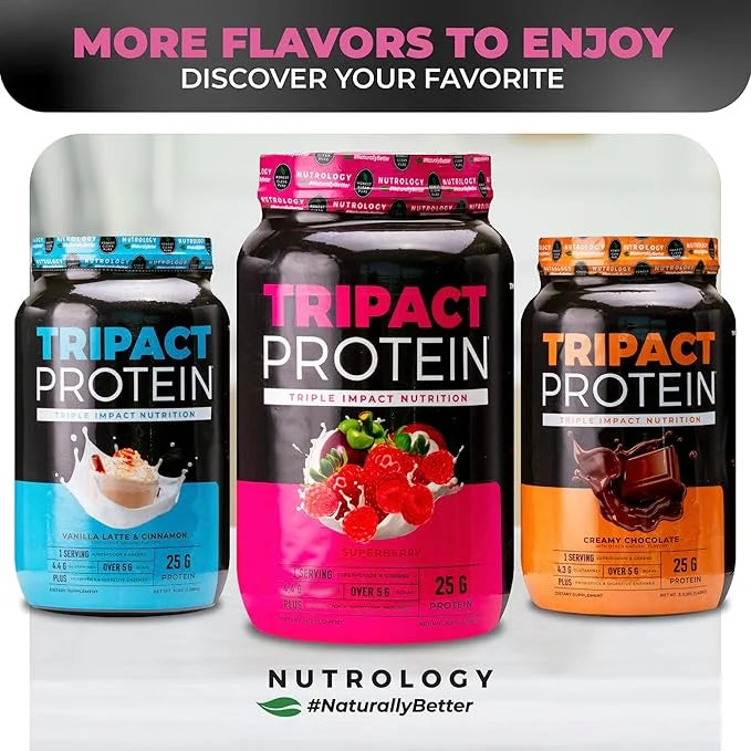 TRIPACT Protein Powder, Superberry 7-in-1 Meal 40 Servings