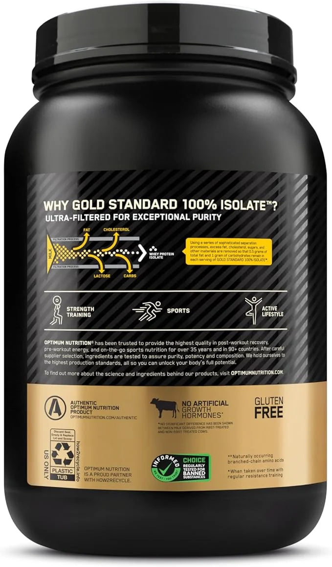 Optimum Nutrition Gold Standard 100% Isolate, 1.64 Pounds, 24 Servings