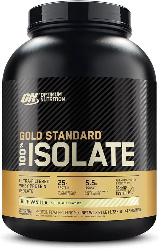 Optimum Nutrition Gold Standard 100% Isolate, 2.91 Pounds, 44 Servings