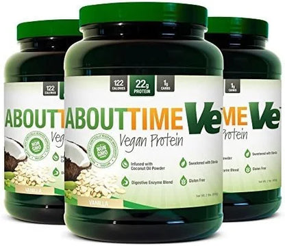 About Time Natural Vegan Protein Chocolate 2lb 24g Protein, 32 Servings
