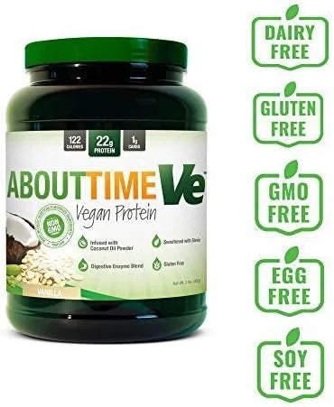 About Time Natural Vegan Protein Chocolate 2lb 24g Protein, 32 Servings