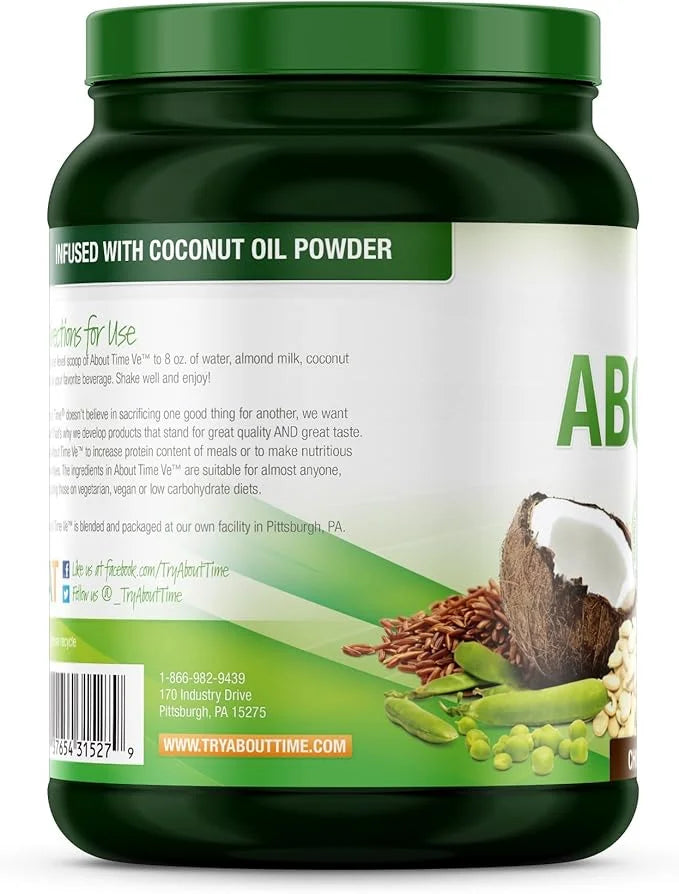 About Time Natural Vegan Protein Chocolate 2lb 24g Protein, 32 Servings