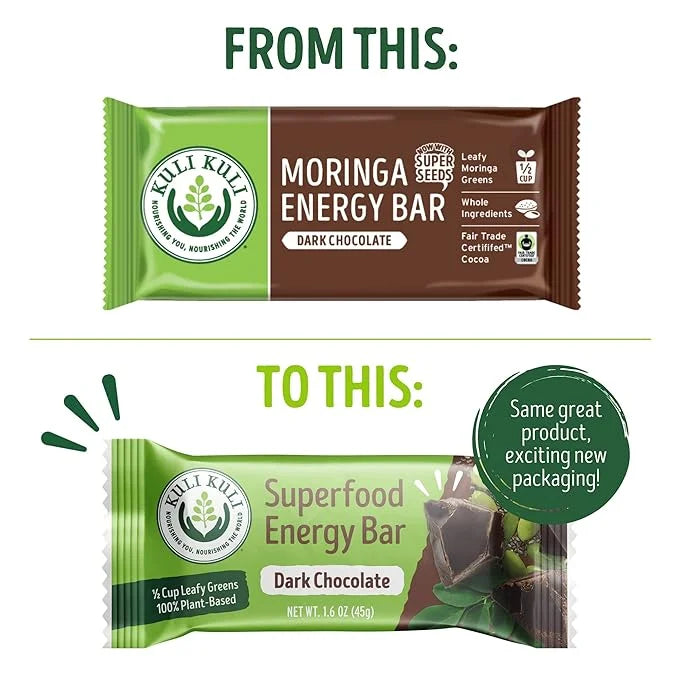 Kuli Kuli Moringa Powder Energy Bars 1.6 Ounce 6 Pack