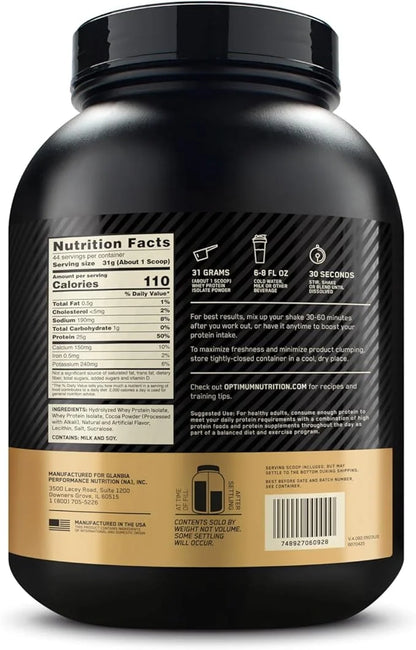 Optimum Nutrition Gold Standard 100% Isolate, 3 Pounds, 44 Servings