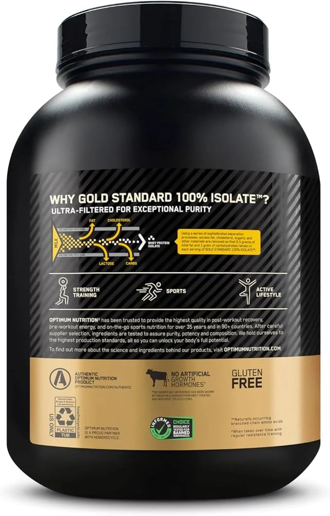 Optimum Nutrition Gold Standard 100% Isolate, 3 Pounds, 44 Servings