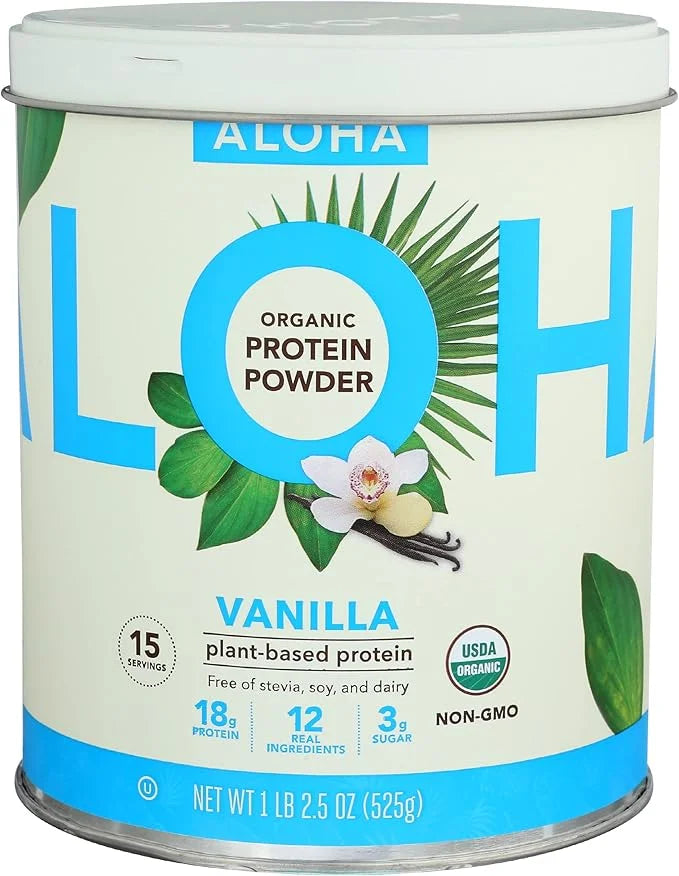 Aloha Organic Plant-Based Protein Powder, Vanilla, 18g Protein, 525 Gm 1)
