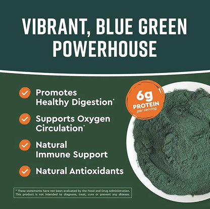 360 Nutrition Spirulina Powder, Vitamin A, 6g Plant 2 oz