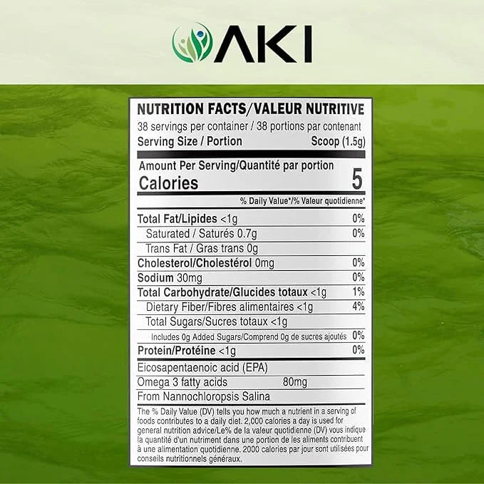AKI Marine Phytoplankton Powder Omega-3 EPA (2 Oz 57G)