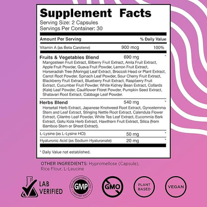 Vital Vitamins Vegan Collagen Booster 60 Capsules