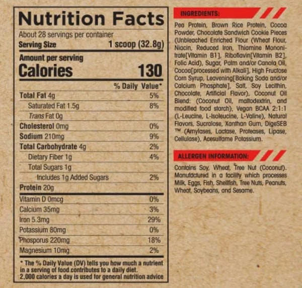 Arms Race Nutrition Vegan Gourmet Plant-Based 32 oz. (2 lbs)