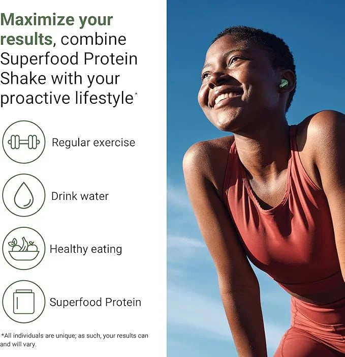 ACTIVATEDYOU Superfood Protein Shake -Vegan Plant 7 Mushroom (15 Servings)