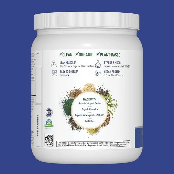 Garden of Life Functional Protein Stress Relief 20g Organic KSM-66, Vegan 14 Servings