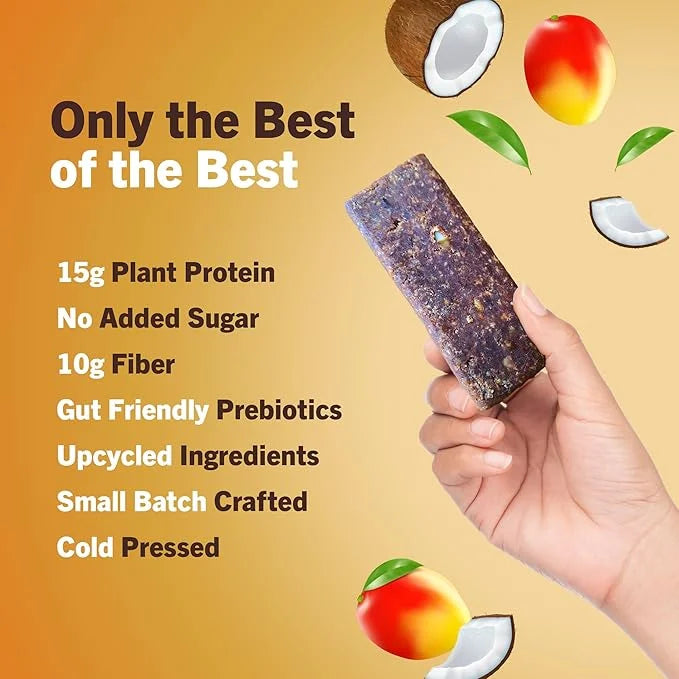 AMRITA Mango Coconut Vegan Protein Bars -15g Plant