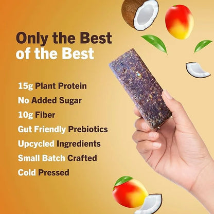 AMRITA Mango Coconut Vegan Protein Bars -15g Plant