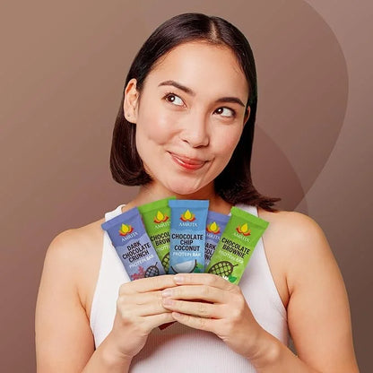 AMRITA Chocolate Vegan Protein Bars Variety 15g Plant
