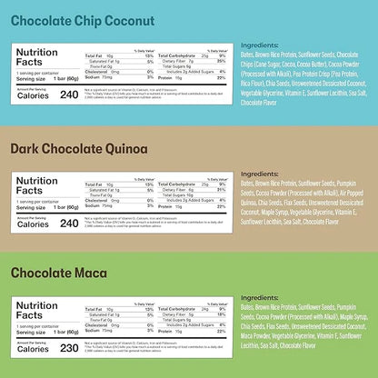 AMRITA Vegan Protein Bars Variety Pack (6 Flavors), 15g Plant