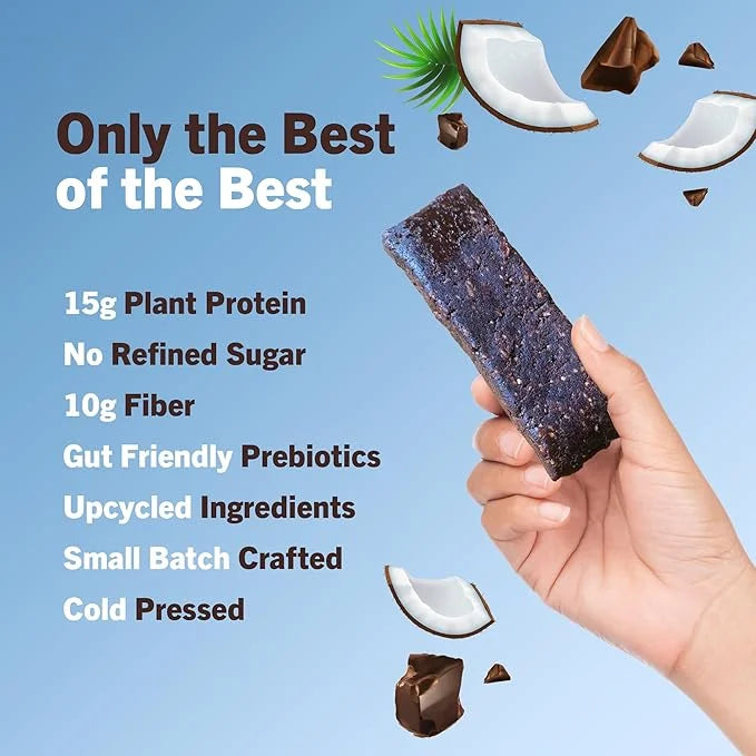 AMRITA Chocolate Chip Coconut Vegan Protein Bars -15g Plant