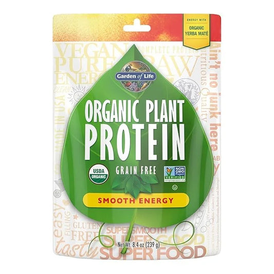 Garden of Life Organic Plant Protein 10 Servings B12, Probiotics 15g Protein