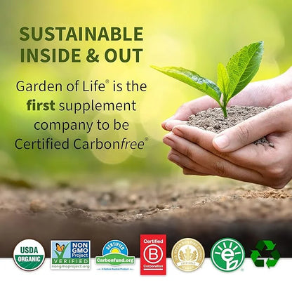 Garden of Life Organic Plant Protein 10 Servings B12, Probiotics 15g Protein