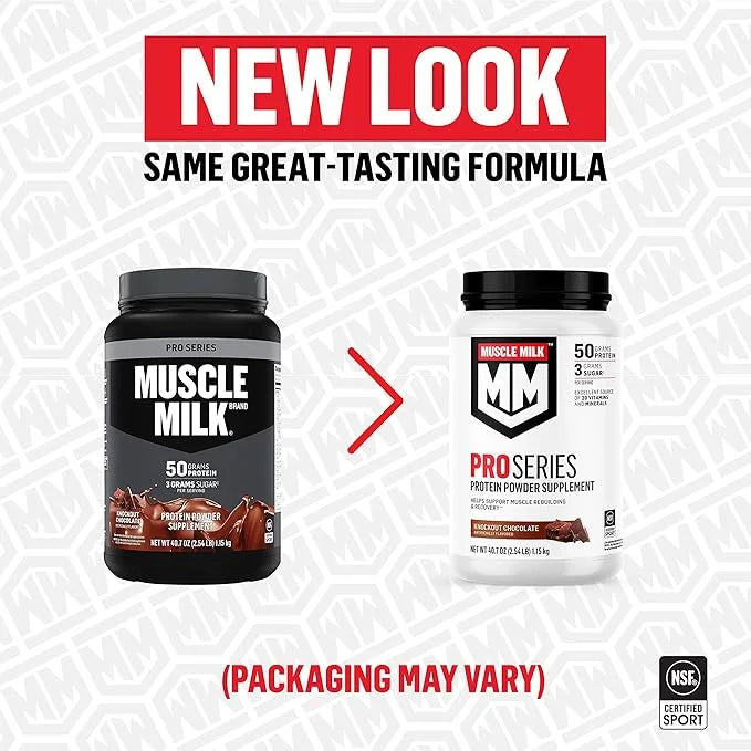 Muscle Milk Pro Series Protein Powder 5 Pound, 28 Servings, 50g Protein, 3g Sugar, 20 Vitamins