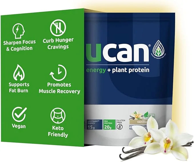 UCAN Energy + Plant Protein Powder 20g Pea 12 Servings