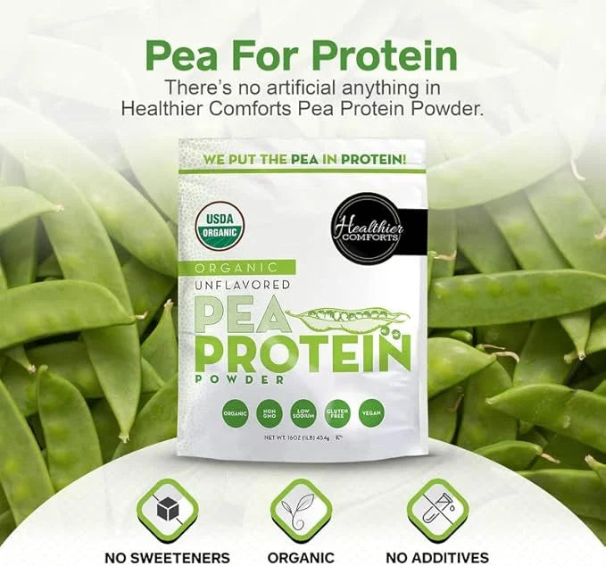 Pea Vegan Protein Powder w/Low Sodium 100% Plant 16oz