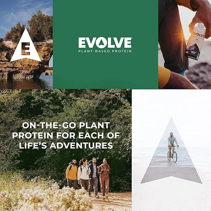 Evolve Plant Based Protein Shake, Café 20g Vegan 10g Fiber, 11oz, (12 (12 Pack)