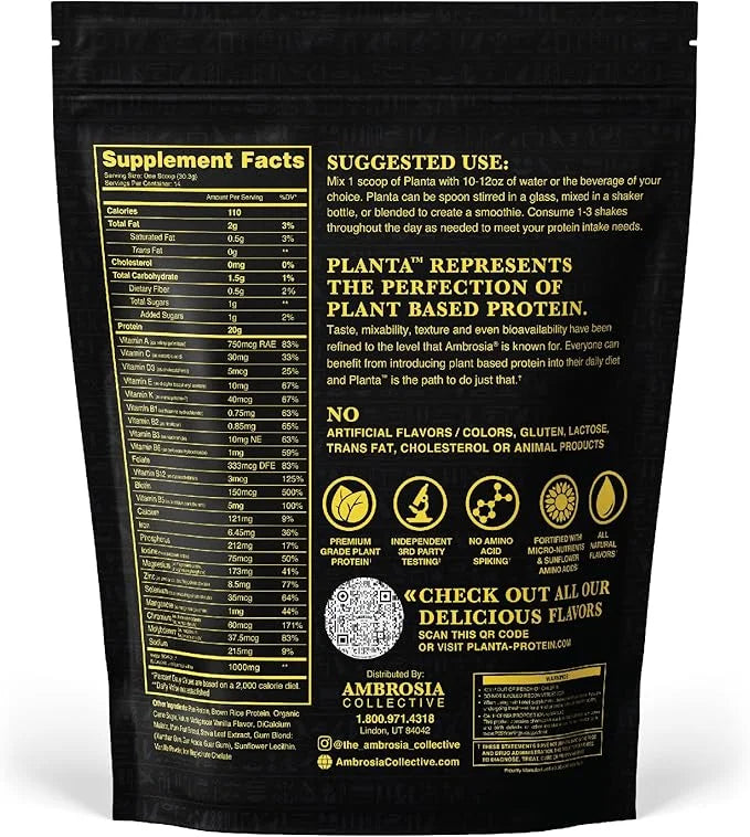 Ambrosia Planta - Premium Organic Plant-Based 14 Servings