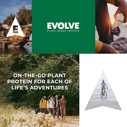 Evolve Plant Based Protein Shake, Chocolate 20g Vegan 10g Fiber, 11oz, (12 (12 Pack)