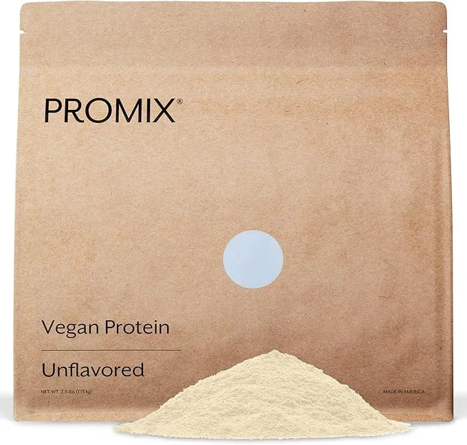 Promix Plant-Based Vegan Protein Powder, Unflavored 2.5lb Bulk B-12 -
