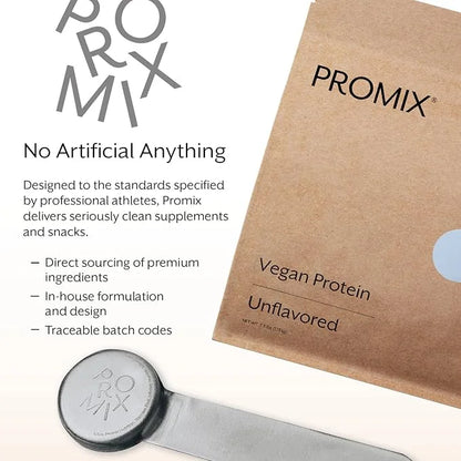 Promix Plant-Based Vegan Protein Powder, Unflavored 2.5lb Bulk B-12 -