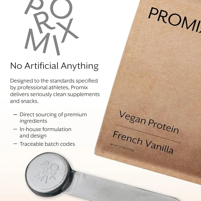 Promix Plant-Based Vegan Protein Powder, Vanilla 2.5lb Bulk B-12 -