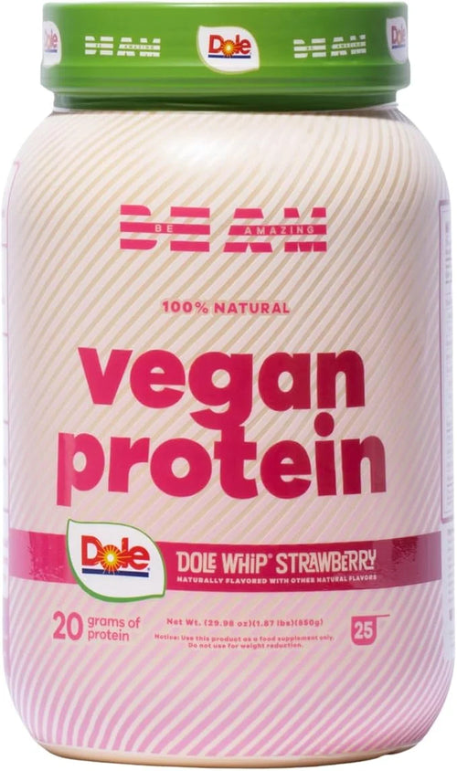 BEAM Be Amazing Dole Vegan Protein Powder 20g Plant-Based 25 Servings