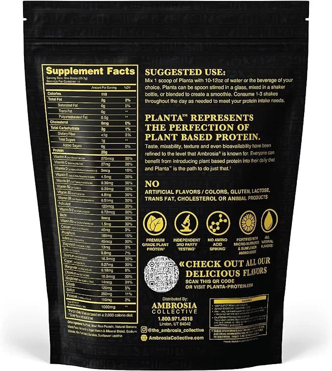 Ambrosia Planta - Premium Organic Plant-Based 14 Servings