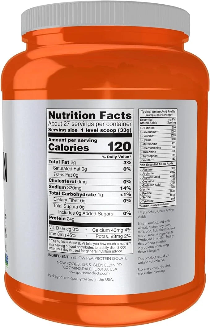 NOW Sports Nutrition, Pea Protein 24 2-Pound