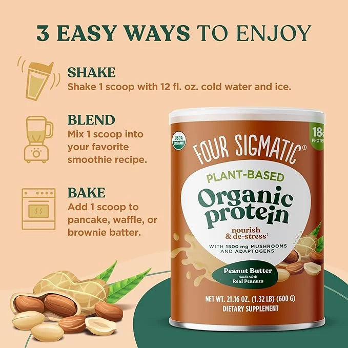 Four Sigmatic Organic Plant-Based Protein Powder 21.16 oz