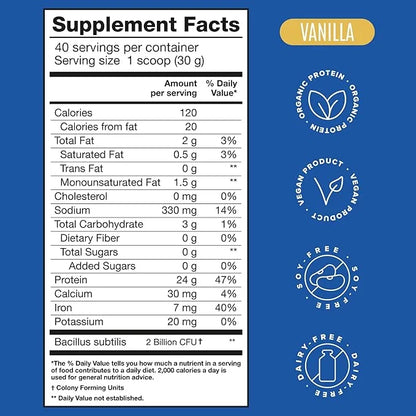 BIRDMAN Falcon Vegan Protein Powder Organic, 40 Servings 2.64lb