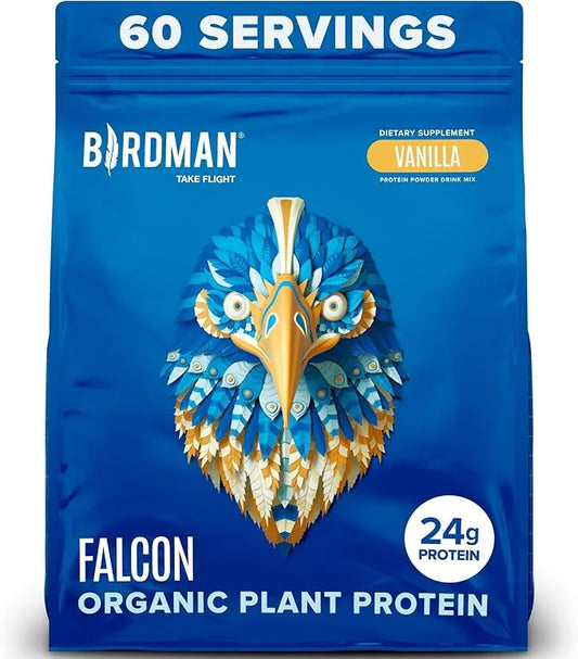 BIRDMAN Falcon Vegan Protein Powder Organic, 60 Servings 3.9 lb