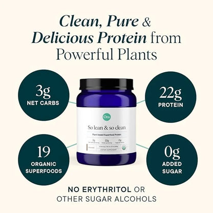 Ora Organic Vegan Protein Powder 22g Plant 20 Servings,
