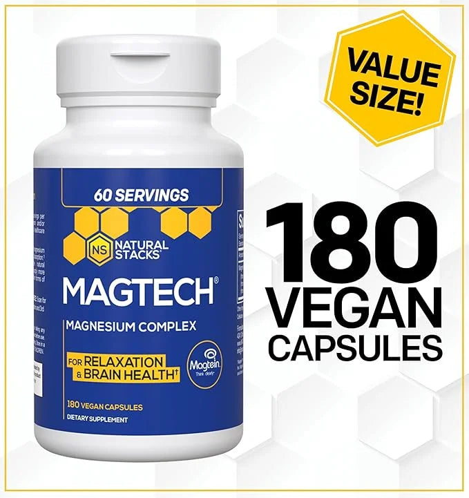MagTech Magnesium Supplement 3 Forms 180 Magnesium