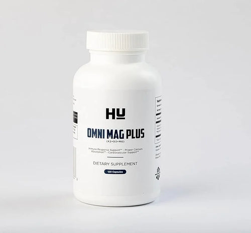 HU-Omni MAG Plus D3+K2+Mg: Vitamin D Supplement D3 5,000 5,000 IU, K2 120 120 mcg(MK7), mcg(MK7), MG 75mg - 120 Capsules