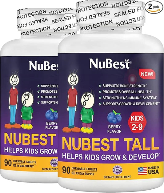 NuBest Tall Kids 2 to 9 - 90 Chewable 2 Pack