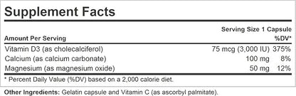 ANDREW LESSMAN Vitamin D3 3000 IU 180 Capsules