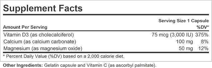 ANDREW LESSMAN Vitamin D3 3000 IU 60 Capsules