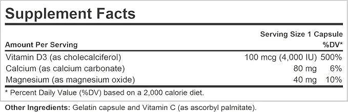 ANDREW LESSMAN Vitamin D3 4000 IU 180 Capsules