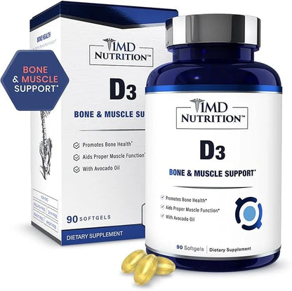 1MD Nutrition Vitamin D3 5000 IU Softgels 3-Month Supply