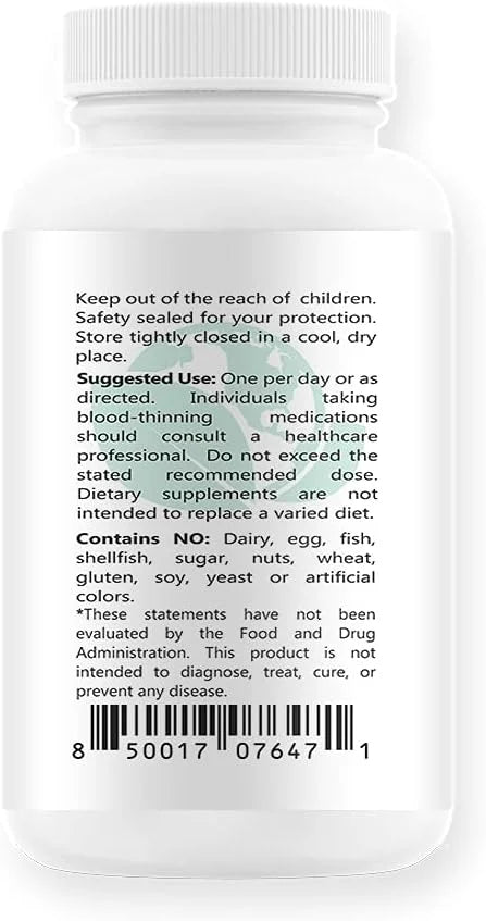 D3+K2 10,000IU D3 Cholecalciferol 100mcg, MK7 120 Capsules
