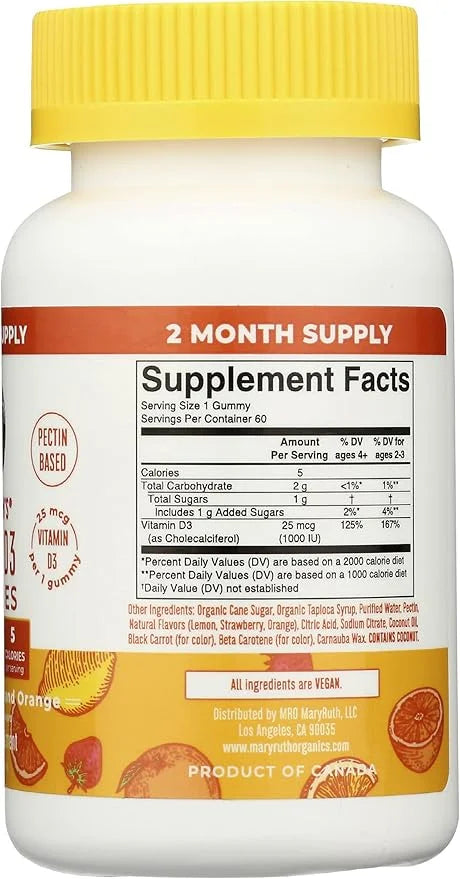 MARYRUTHS Vitamin D3 STRWBRY ORAN