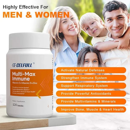 Multi-Max Immune Support Supplement 4 Month 120 Capsules 2 Pack